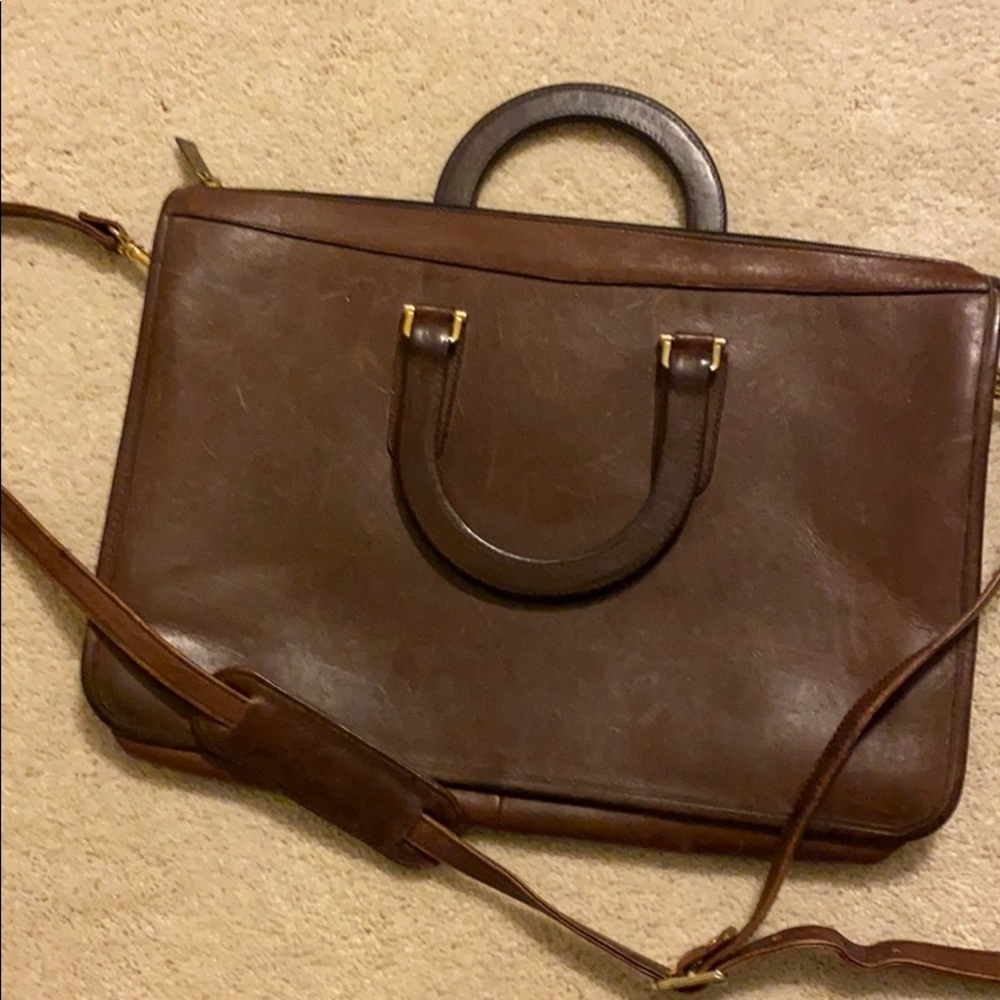 Vintage MIchael Green Leather Bag w Strap